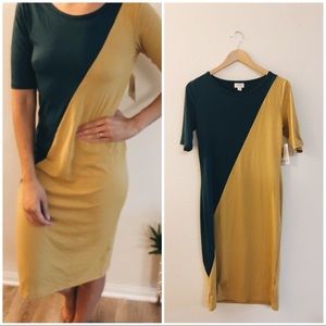 Midi color block dress